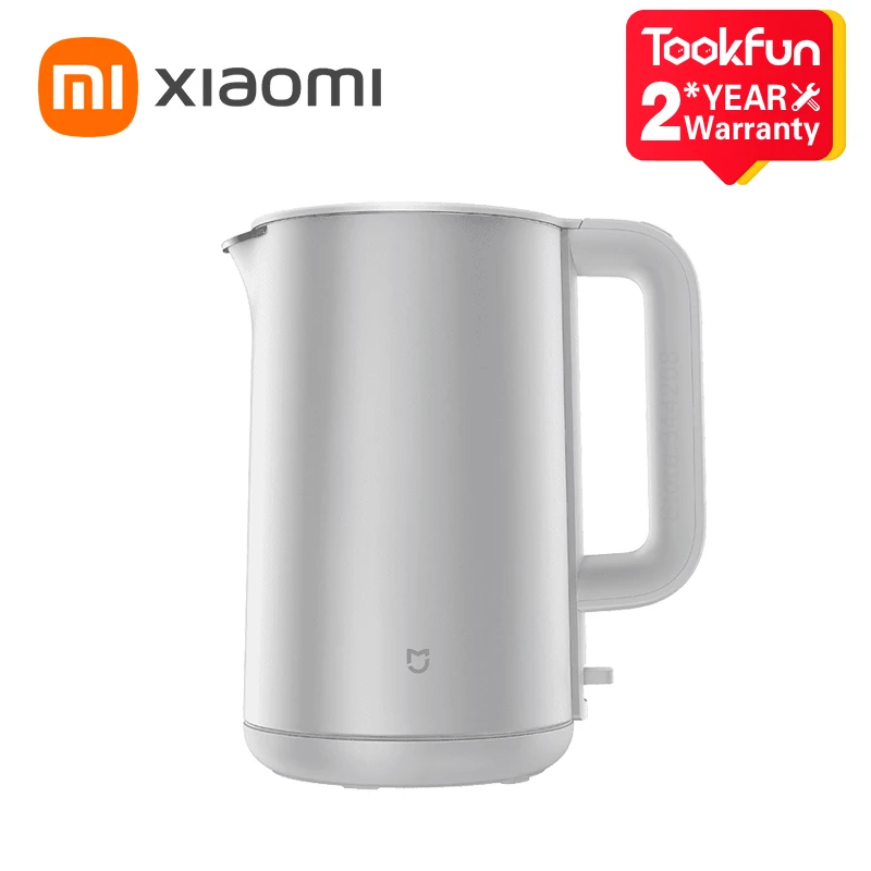 

NEW XIAOMI MIJIA Electric Kettle S1 Fast Hot boiling Stainless Water Kettle Teapot 1.7L 1800W Anti-Overheat Quadruple Protection