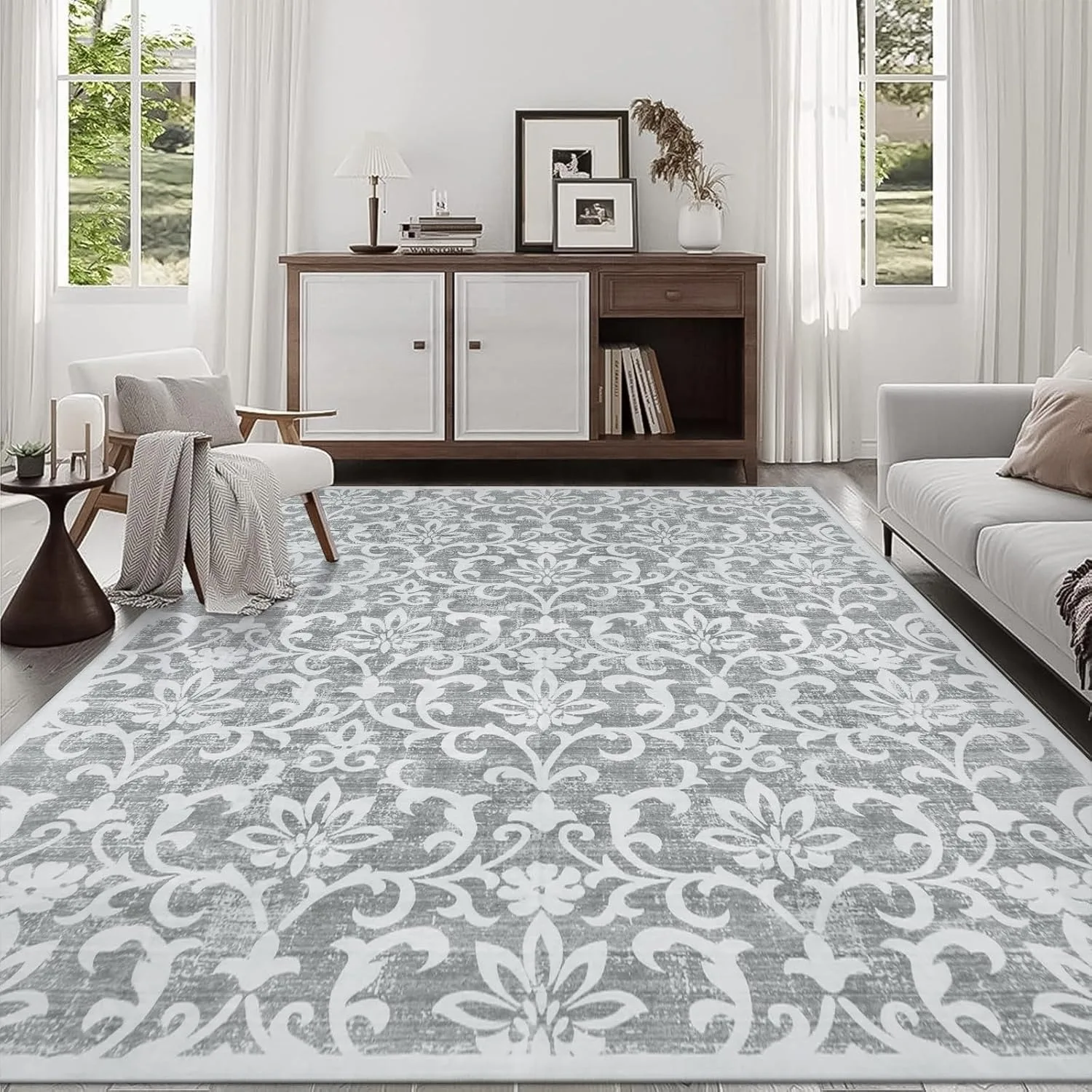 Living Room Carpet Retro Floral Large Area Bedroom Plush Rug Luxury High-grade Fluffy Sofa Coffee Table Floor Mat Ковер Tapis 러그 3