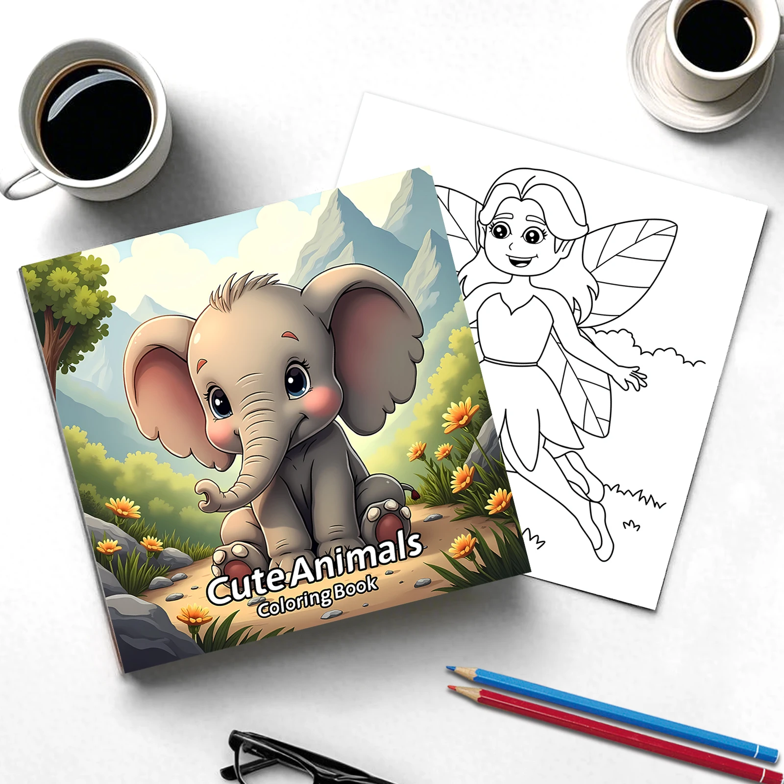 Coloring Book Featuring Plants Flowers and Cute Animals educational Graffiti Book for Adults and Teens 2