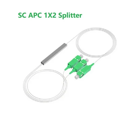 

50 PCS 1X2 PLC SC APC UPC SM 0.9mm G657A1 PVC 1m FTTH Fiber Optic Splitter