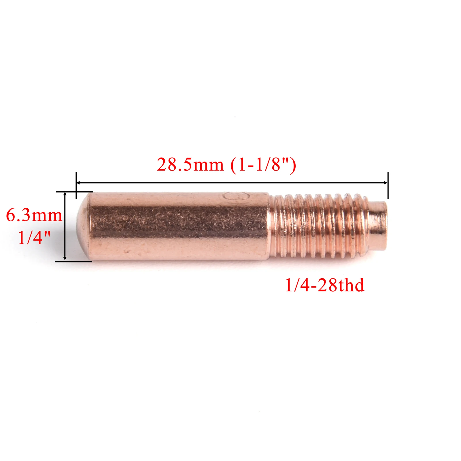 Lot 30 Embouts Contact Soudage MIG 0.9 Mm M6 X 25 Mm Cuivre MB-15AK