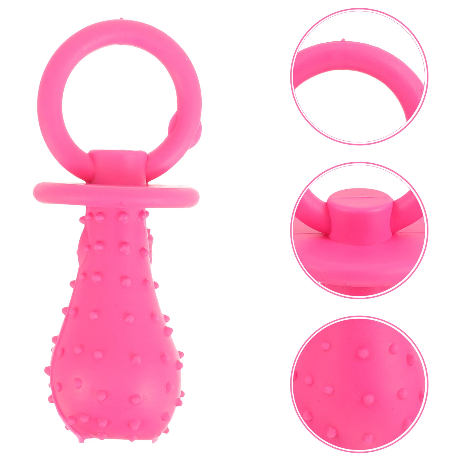 

Pet Pacifier Toy Rubber Puppy Dog Cat Molar Pacifier Tooth Cleaning Toy With Bell Insided (Random Color)