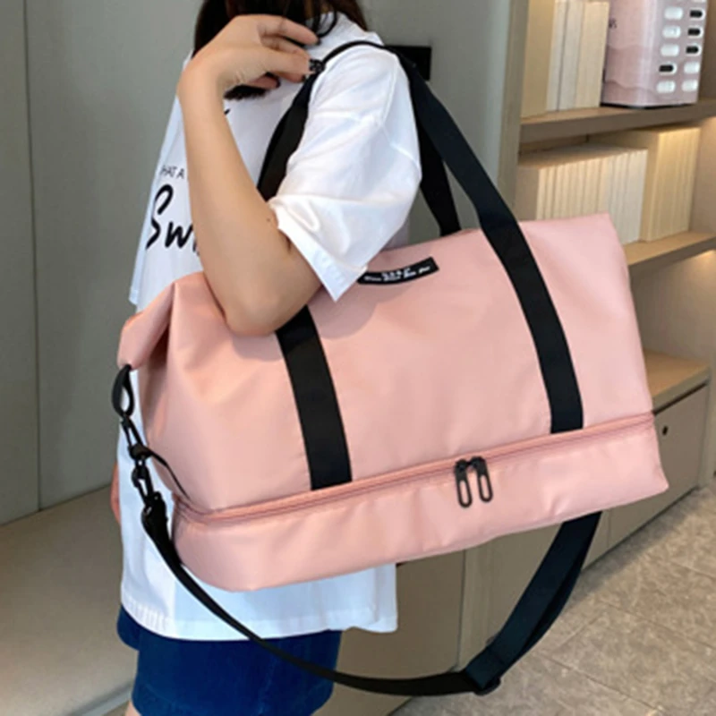 

Women's Fitness Bag Sports Bag Leisure Shoulder Bag Men Crossbody Bag Folding Travel Bag Large Capacity Luggage Bag