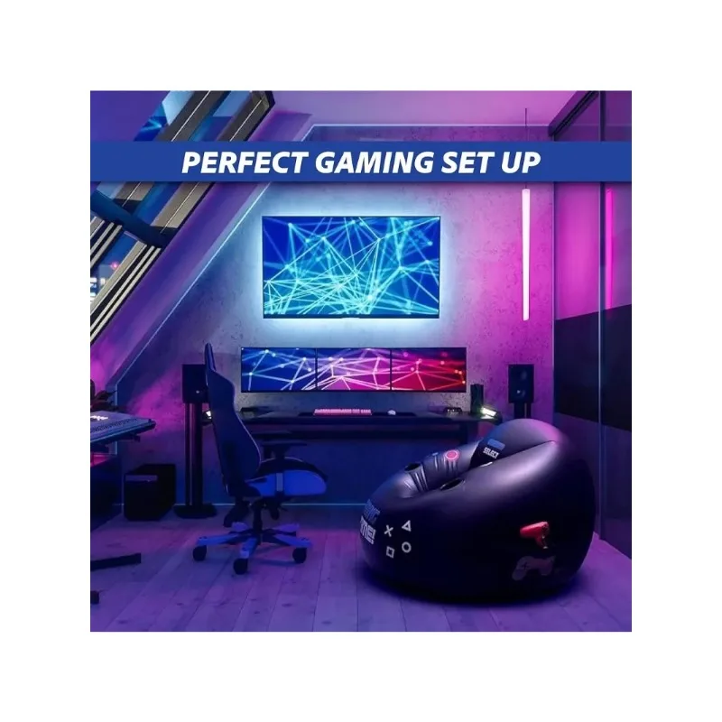 Set di Sedie Gonfiabili da Gaming, Poltrona Lounge, Divano Pigro in PVC Floccato, Sedia Pieghevole con Schienale, Divano per Camera da Letto - immagine 3