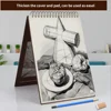 9 x 12 inches, 60 sheets (98 lb/160 g/m²) heavy-duty drawing paper, spiral-bound hardcover sketchbook on top 2