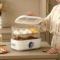 Multi Function Electric Steamer Household Bookable And Scheduled Auto Heat Preservation Electric Cooking Pot With Steamer Grid  1