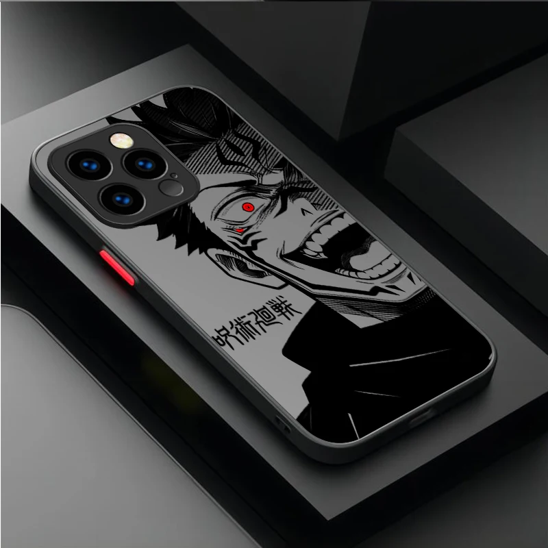 Jujutsu Kaisen Matte Finish Phone Case with Gojo Satoru and Yuta Design