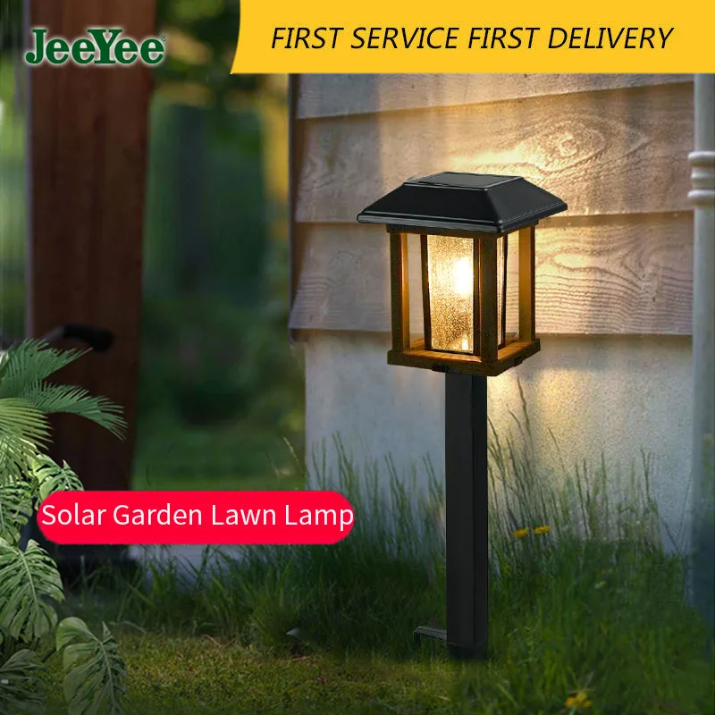 JEEYEE LED Solar Lamp Outdoor Waterproof Retro Solar Powered Garden Lights Home Waterproof Park Lawn Path Landscape Lights Decor