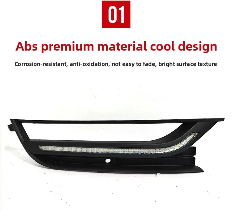 2Pcs Car Led Daytime Running Light Front Fog Lamp Yellow Dynamic Turn Signal For Volkswagen Passat 2011 2012 2013 2014 2015 detail image 4
