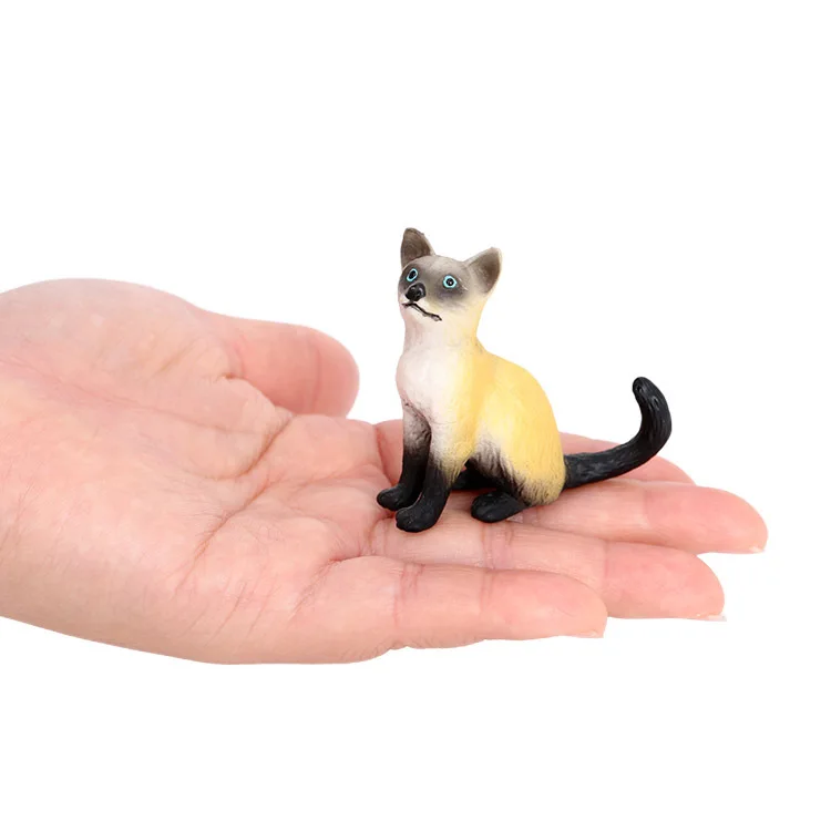 Simulation siamesische Katze Desktop Ornament Kätzchen Modell Haustier Katzen Home Dekoration – Detail 11