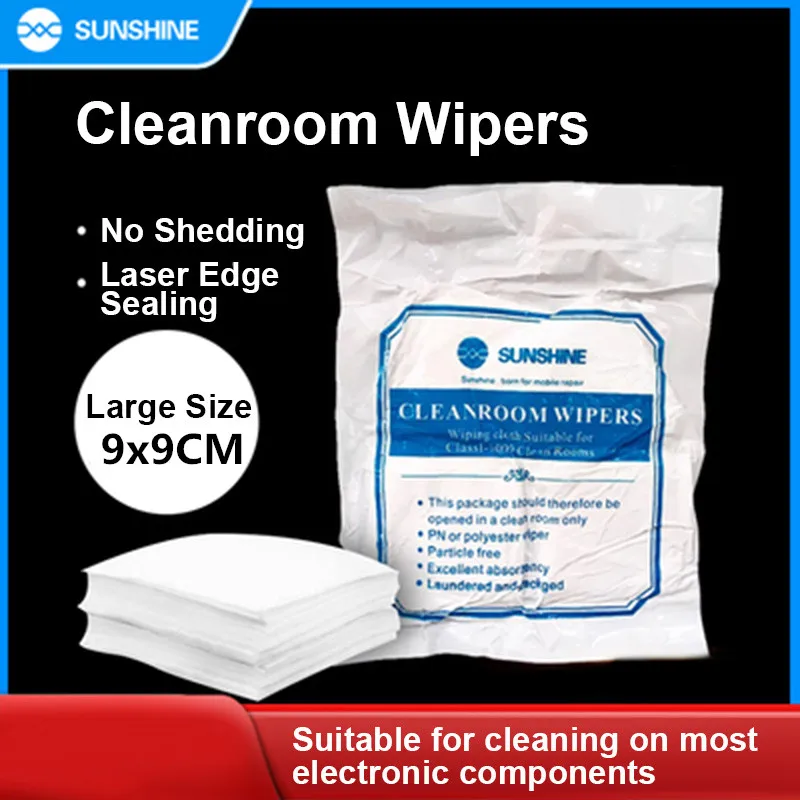 

SUNSHINE LCD Screen Cleanroom Wipers for Mobile Phone Lint-Free Microfiber Mobile Phone Laptop Lens Cleaning Cloth