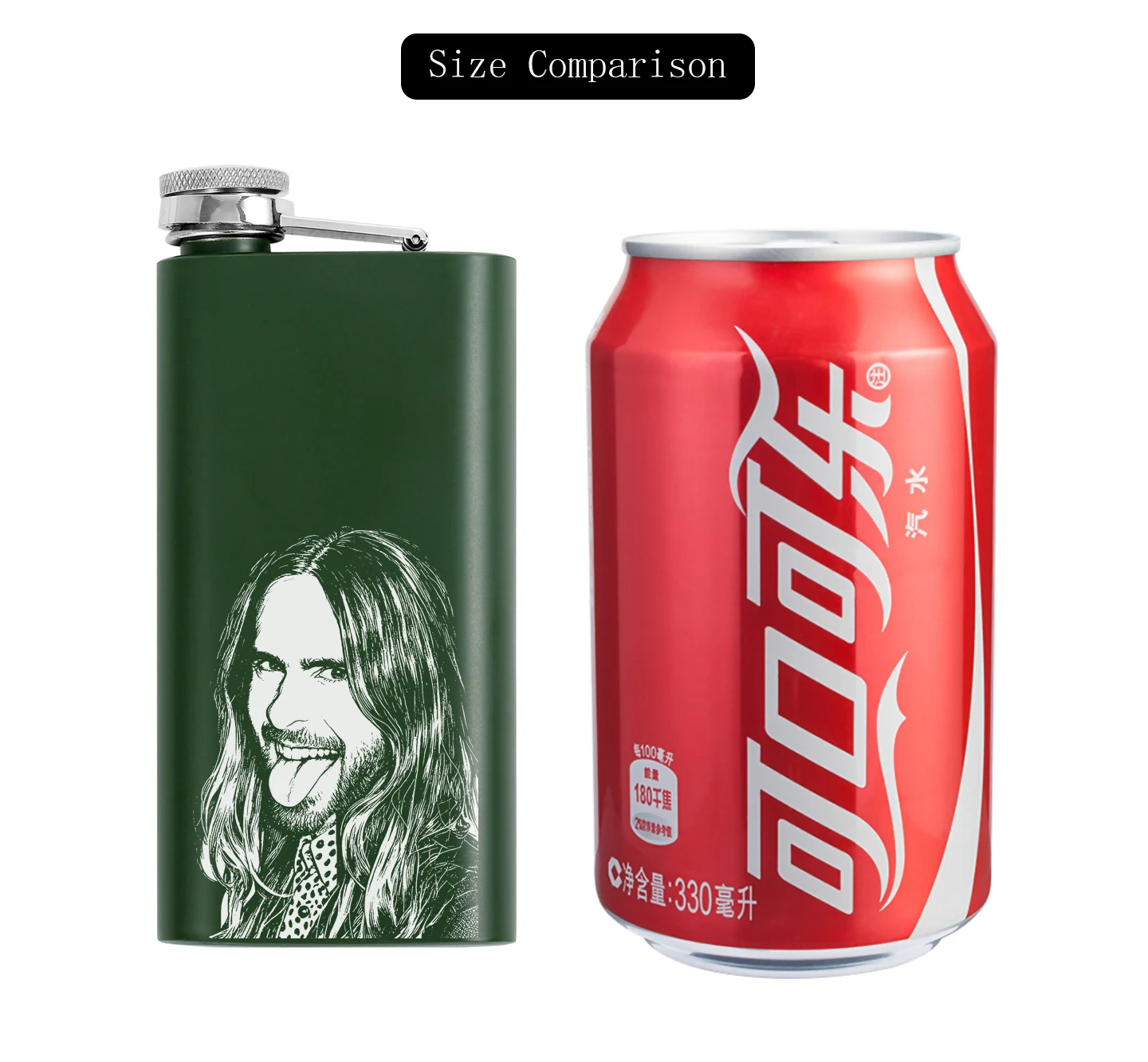 5oz 304 Edelstahl Rechteckige Mini-Hüftflasche Personalisiert mit Foto und Unterschrift Lasergraviert Tragbares Geschenk für Männer – Detail 3
