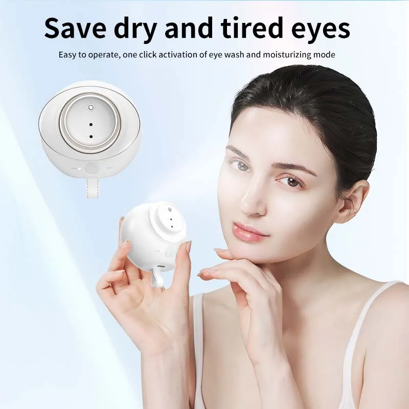 Eye Mist Sprayer Ultrasonic Eye Washer Atomizer Mist Relieve Eye Fatigue Dryness Dual Mode Adjusting Cleaner Instrument Spa Nano Nebulizer
