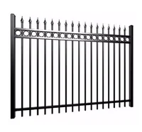 6ftx8ft spear top wrought iron fence, ornamental wrought iron fencing 1