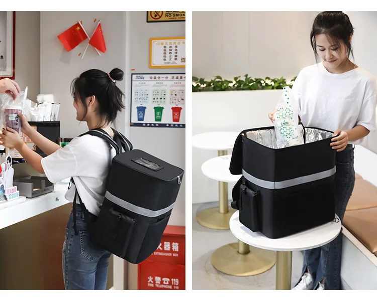 35 l extra großer Thermo-Lebensmittelbeutel, Kühltasche für Lebensmittel, Kühlschrankbox, Rucksack mit frischer Lieferung, isolierte Kühltasche – Detail 7