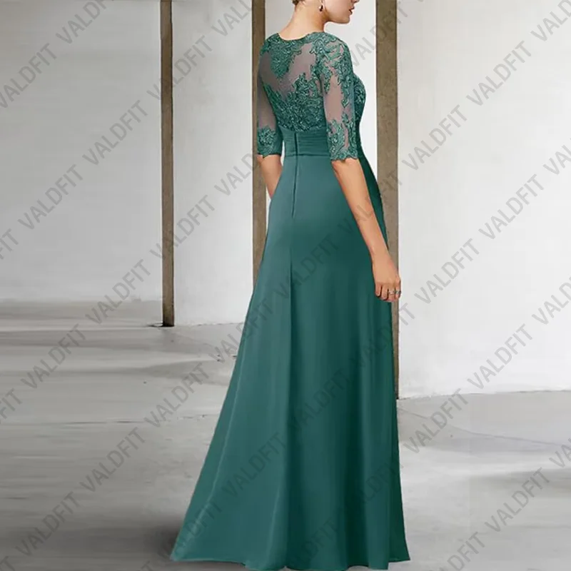 Green Mother of the Bride Dresses Sleeves Wedding Party Dress Robes Invitee Mariage Formal Occasion Dress