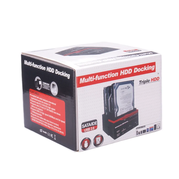 In 1 Sata Hdd Docking Station ALL Docking Multi Function USB 3.0 All with Card Reader Plastic Stock ROHS FCC Ce card reader