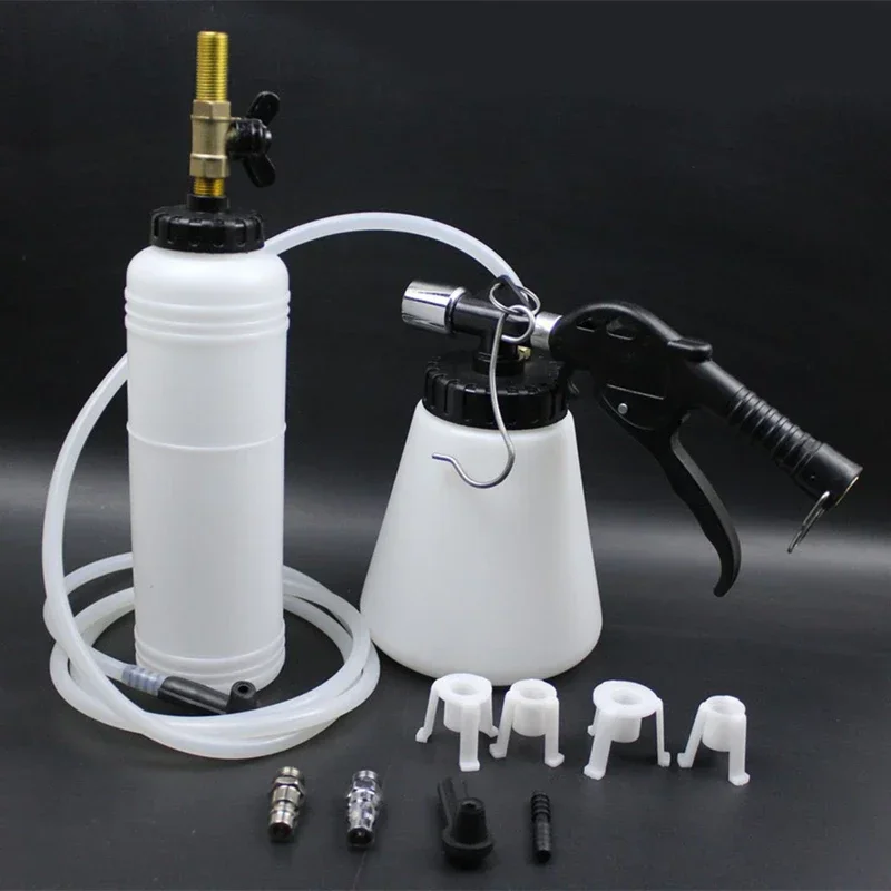 Brake Bleeder Kit 1L 0.75L Capacity Car Brake Bleeder Pumping Fluid Pump Kit Oil Change Purge Tank Tubes Repair Tools Truck Automobile Accessories