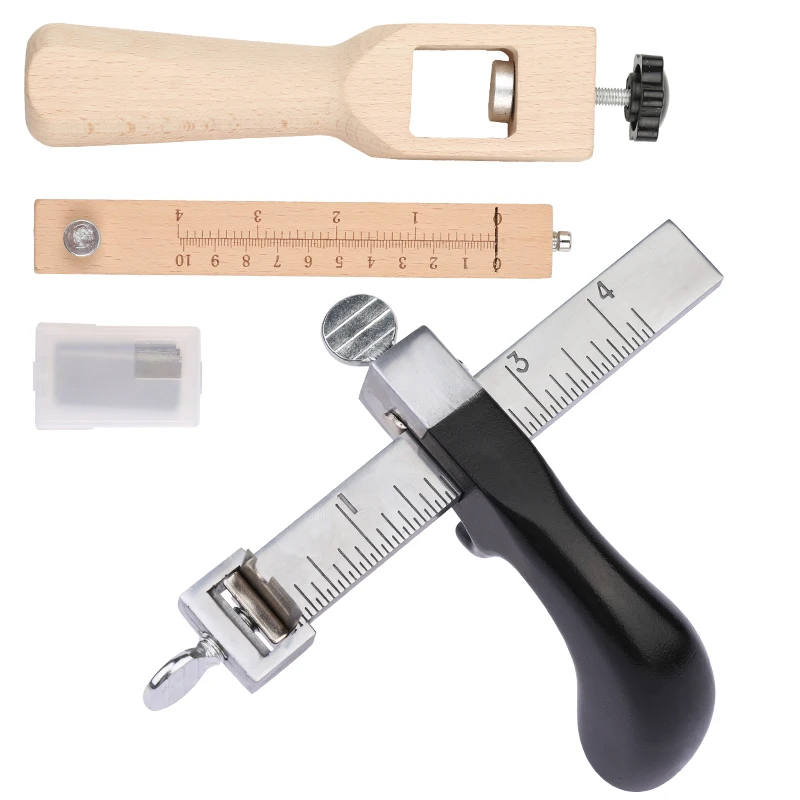 

LMDZ 1Pc Steel Leather Strap String Belt Cutter Wooden Leathercraft Strap String Belt Cutter Adjustable DIY Hand Cutting Tool