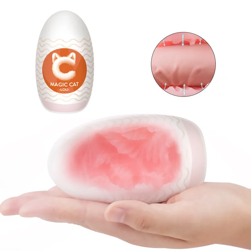 Magic Cat Masturbation Egg Sex Toys for Men 18+ Real Vagina Pussy Adult Goods Supplies Male Penis Glans Training Masturbators male sex toys