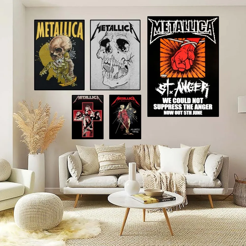 M-Metallica Classics Band Poster Home Room Decor Estetica Art Wall Painting Stickers