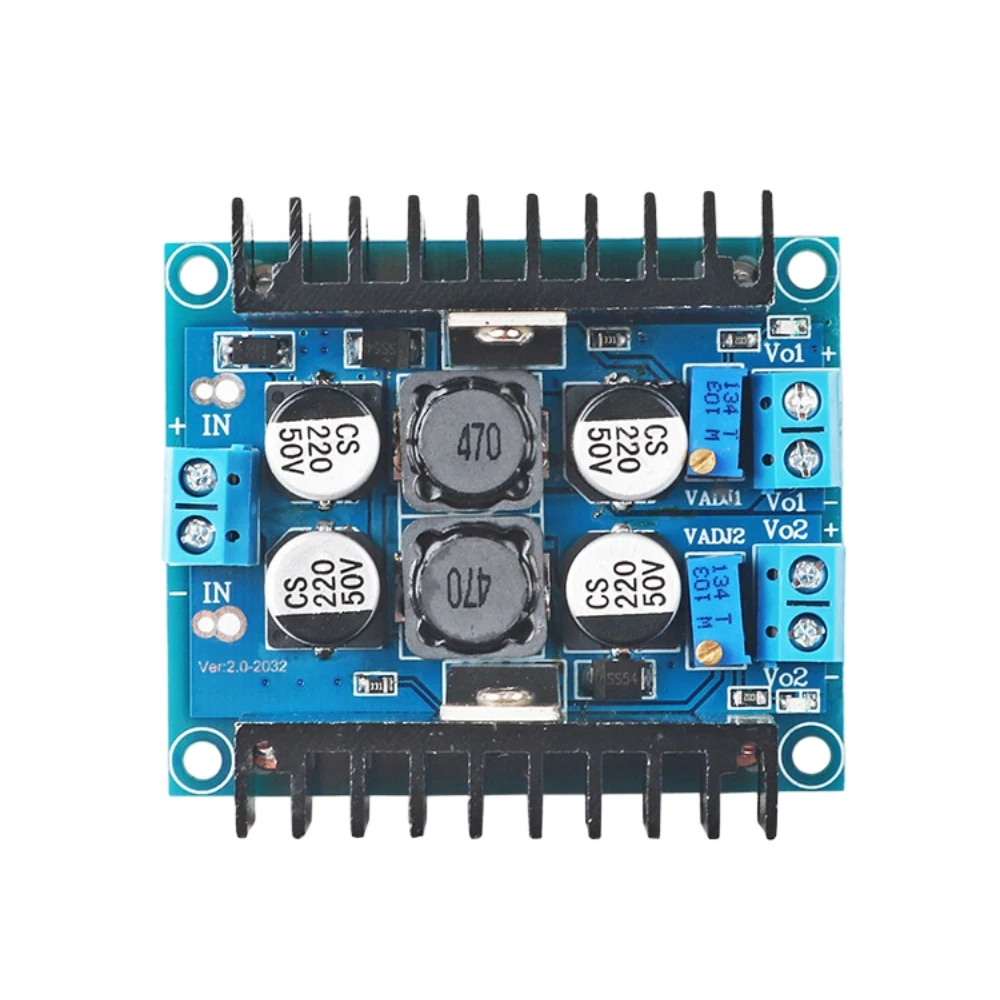 DC5-40V DC1.25-35V 이중 출력 조정 가능한 스텝다운 전원 공급 장치 모듈 20W 벅 안정화 전원 공급 장치 보드 LM2596S