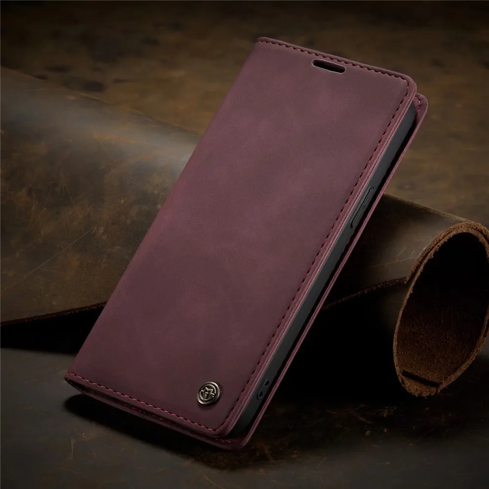Matte Leather Magnetic Retro Wallet Flip Cover