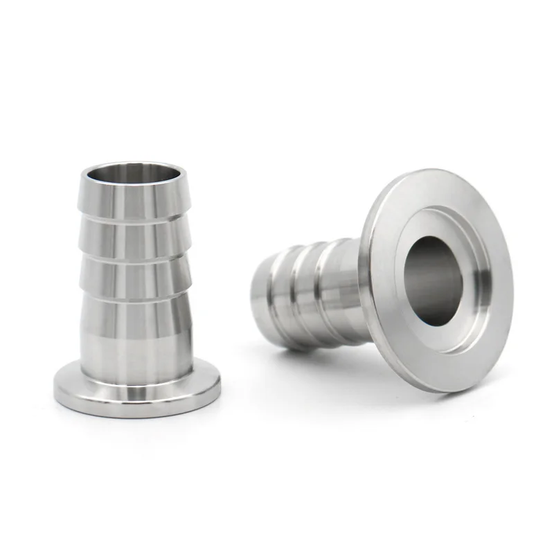 Sanitary Stainless Steel 304KF10 KF16 KF25 KF40 KF50 Vacuum Hose Barb OD6 8 13 16 20 25 38mm Flange Adapter Pipe Fitting Clamp