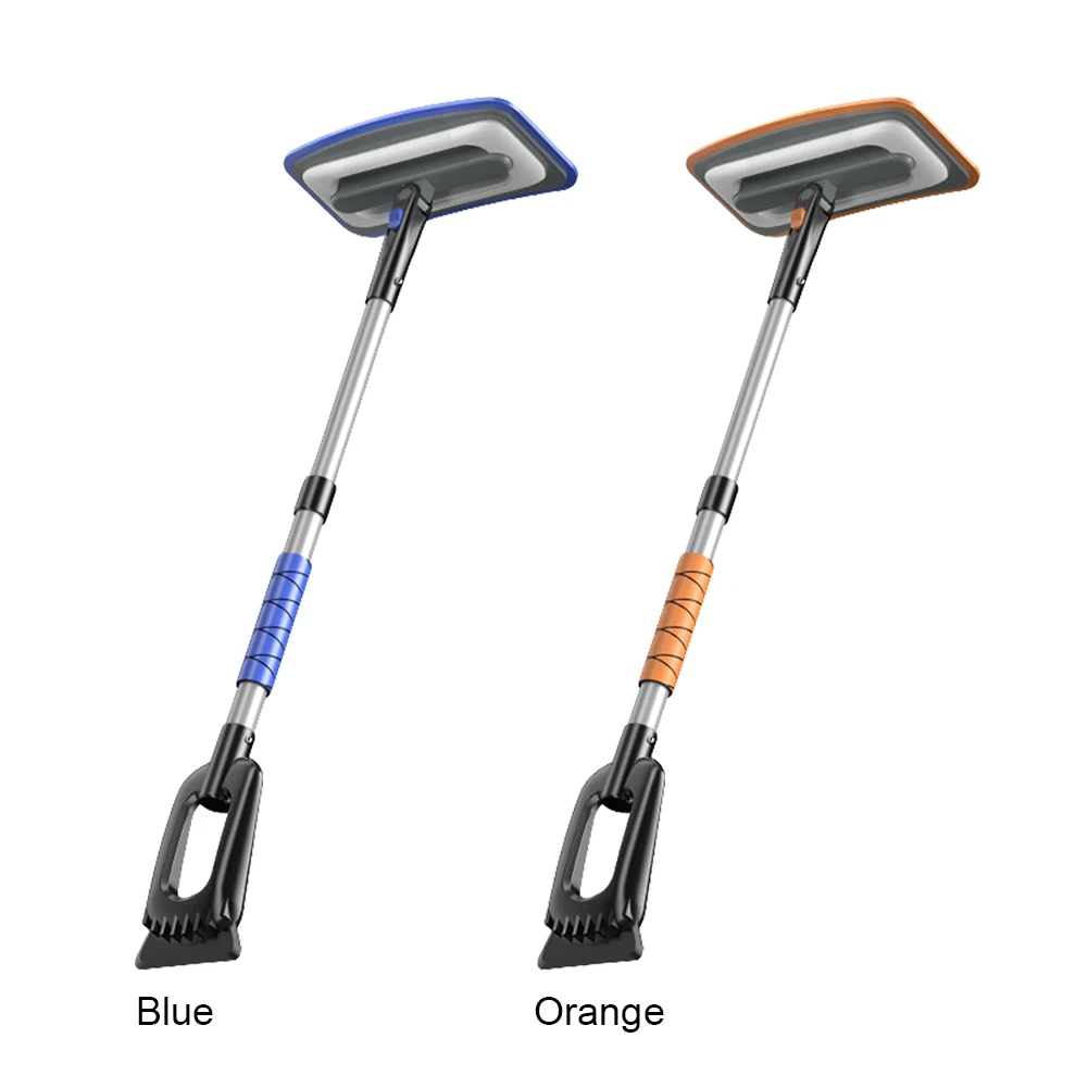 3-in-1 Extendable Ice Scraper 360&deg; Rotation Detachable Snow Shovel Anti-Slip Retractable Snow Remover Car Accessories