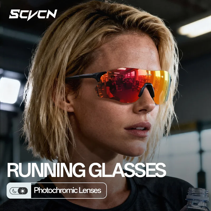 SCVCN Ultralight Frameless Running Glasses Bike Cycling Glasses UV400 Sunglasses Driving  Men Women Outdoor Sports Eyewear