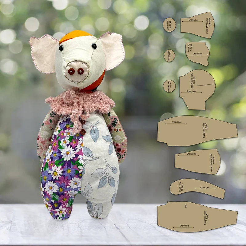YOMDID 10pcs Memory Pig Making Kraft Stencils DIY Pig Shape Quilting Templates Handmade Sewing Tools Stencil Craft Decorations