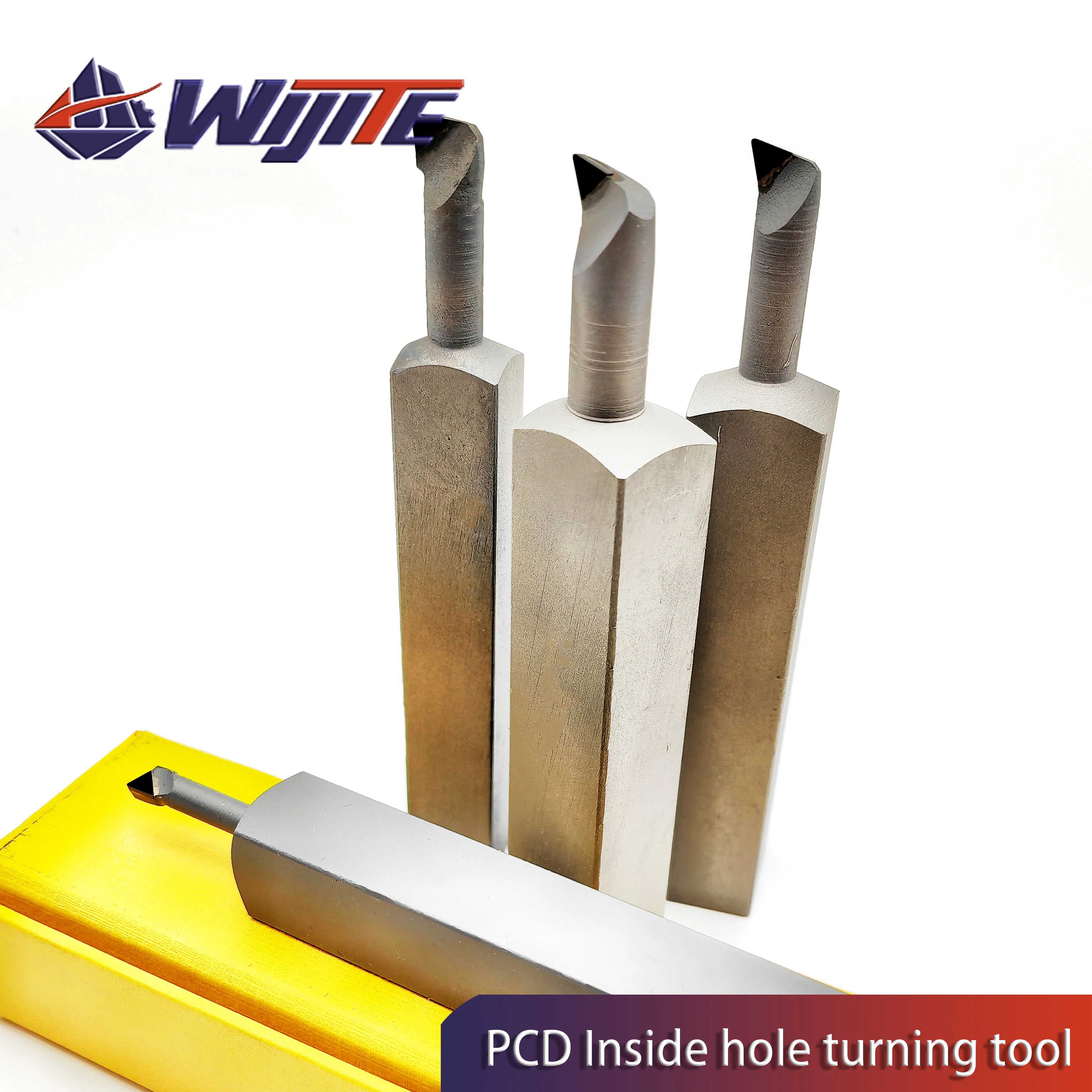 

PCD inner hole turning tool is used for processing non-ferrous metals such as copper and aluminum with high finish