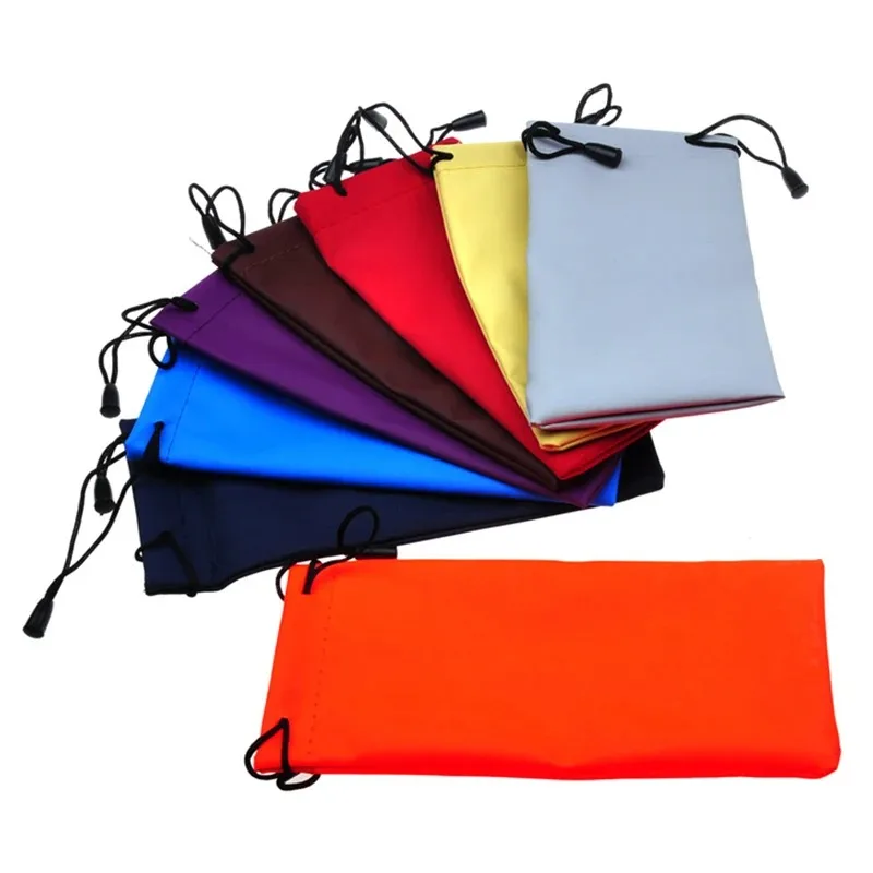 Solid Color Soft Velvet Sunglasses Bag Colorful Portable Drawstring Eyeglasses Pouch Myopia Glass Case Eyewear Storage Accessory