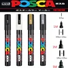 1/2pcs Uni Poscas Acrylic Markers PC-1M-3M-5M Permanente Waterproof Art Pens Graffiti Marker Advertising Poster Drawing Tools 1