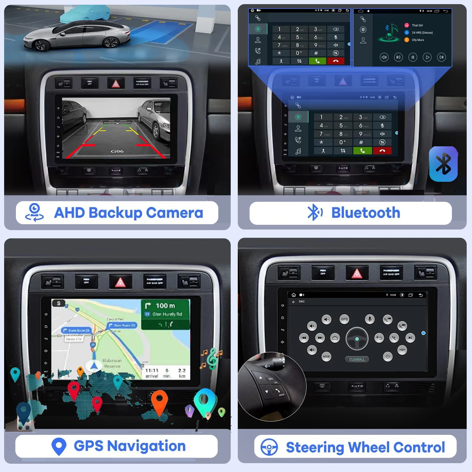 Android Car Radio for Porsche Cayenne 2003~2010 Multimedia Player Supports 8”HD