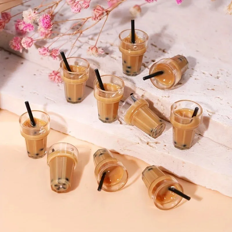 Set of 10 3D Bubble Milk Tea Charms