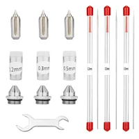 0.2mm, 0.3mm, 0.5mm Airbrush Nozzle Needle Replacement Parts for Airbrush NCT-SJ83 1