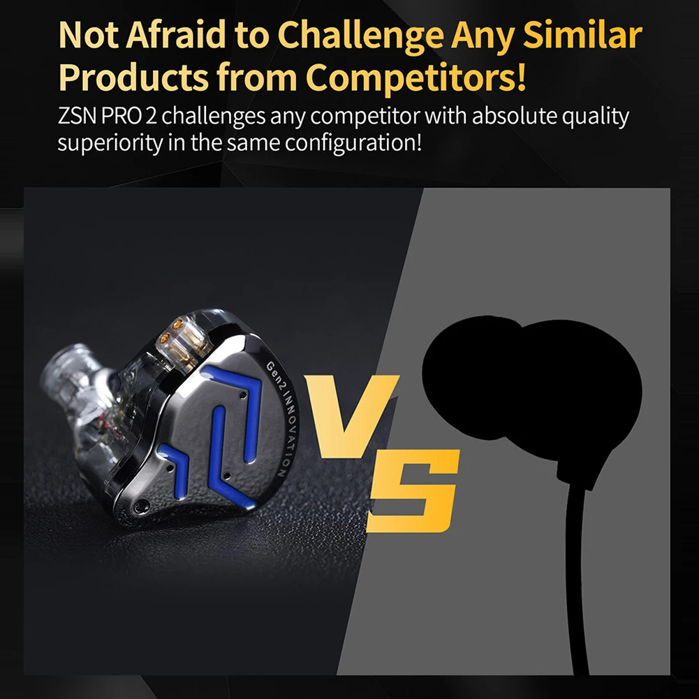 KZ ZSN Pro 2 하이브리드 드라이브 1BA + 1DD 인 이어 메탈 이어폰, 하이파이 베이스 헤드셋, DJ 음악 이어버드, 스포츠 노이즈 캔슬링 헤드폰