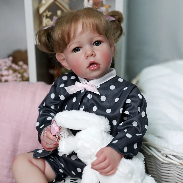 20'' bebe reborn bonecas alive handmade Lifelike Reborn Baby Doll Girls  soft Body Silicone vinly with pillow child gift - AliExpress