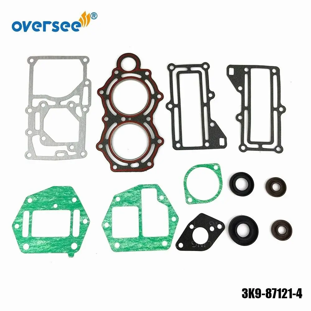 3K9-87121-4 Powerhead Gasket Set 3B2-87121 For Tohatsu 6-8-9.8HP 2T Outboard