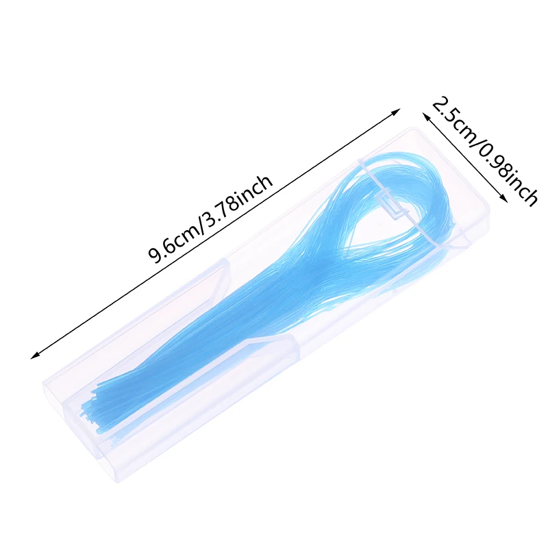 100Pcs Dental Floss Threader Dental Traction Line Oral For Crown Brace Bridge Implant Hoop Threading Braces Steel Traction 6
