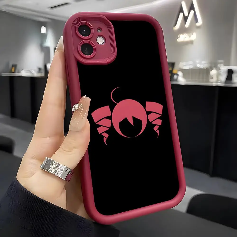Wine Red Soft Silicone Phone Case Featuring K-Kasane Teto Design