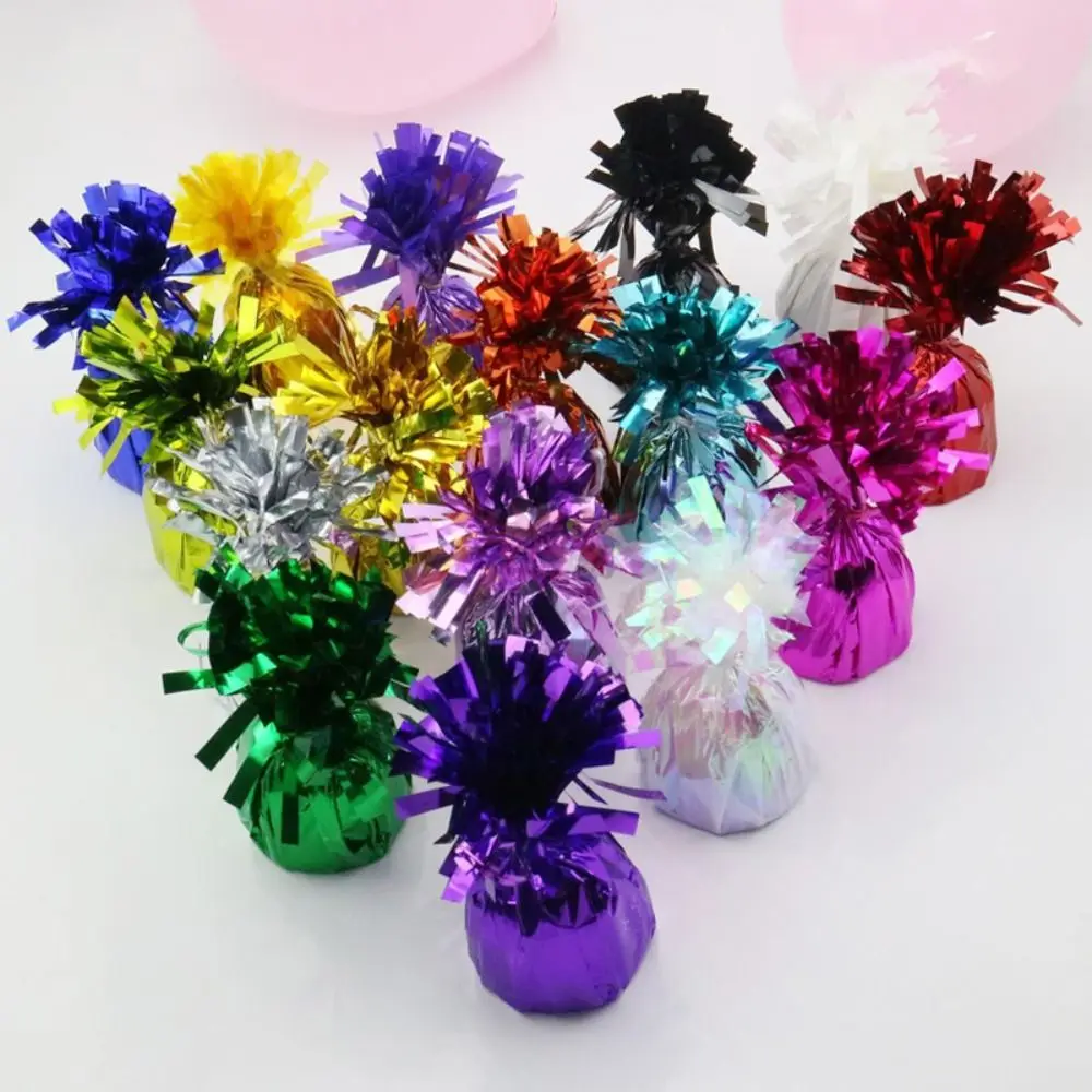 Glänzende Quaste Helium Ballon Gewichte Zement Basis bunte Party Dekoration 5cm Folie Ballon Gewichte – Detail 22