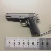 1:3 Full Alloy M1911 Pistol Shell Eject Mini Toy Gun Model Detachable Keychain Fake Gun for Boy Collection Adults Gift 3