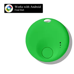 Smart Key Finder and Tracker Compatible with Android Devices, Works with Google Find My App (N - Tag Green)