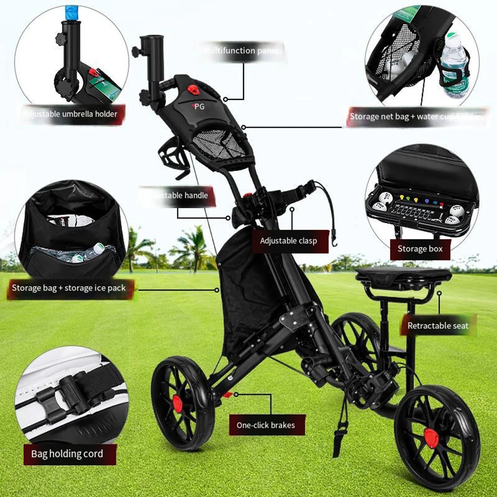 Golf Caddy Bag PG Golf Bag Golf Rod Cart Bag Women's Convenient Wheel Bag -  AliExpress