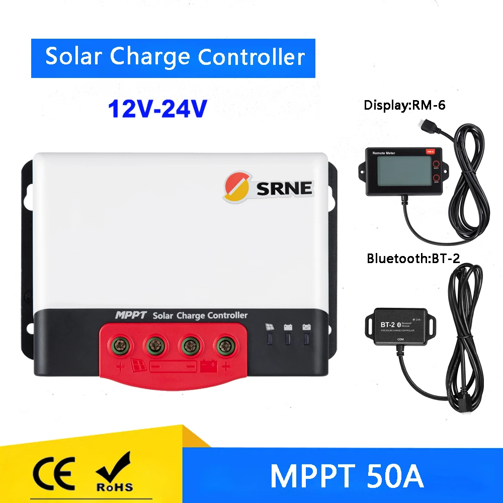MPPT 50A 12V 24VAuto Solar cells Panel Battery Charge Controller Solar