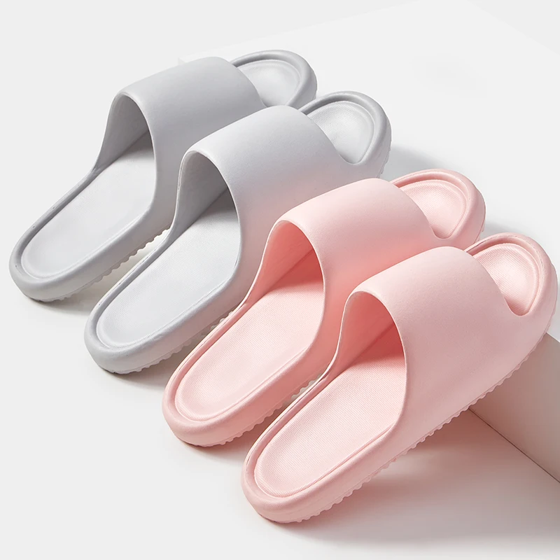 Women's Classy  Slippers for Women's Home Use Thick-Soled Indoor Summer Bread Sandals for Men's Couples Bathroom Bathing Non-Slip Slippers - 4