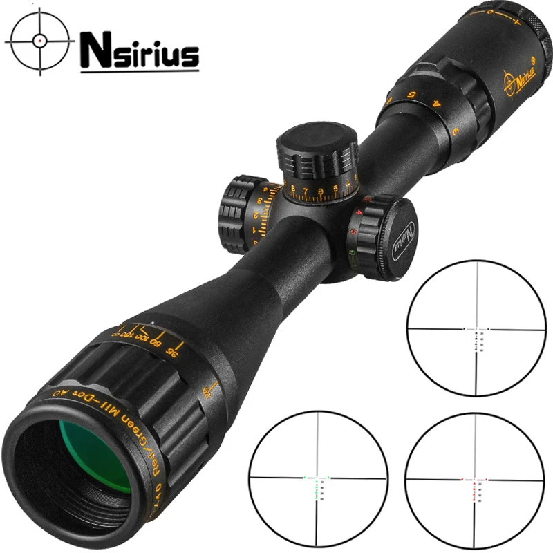 

NSIRIUS Gold 3-9X40 AOE Tactical Riflescope Optical Sight Red Green llluminate Cross Hunting Dot Reticle Scope Air Gun Scope
