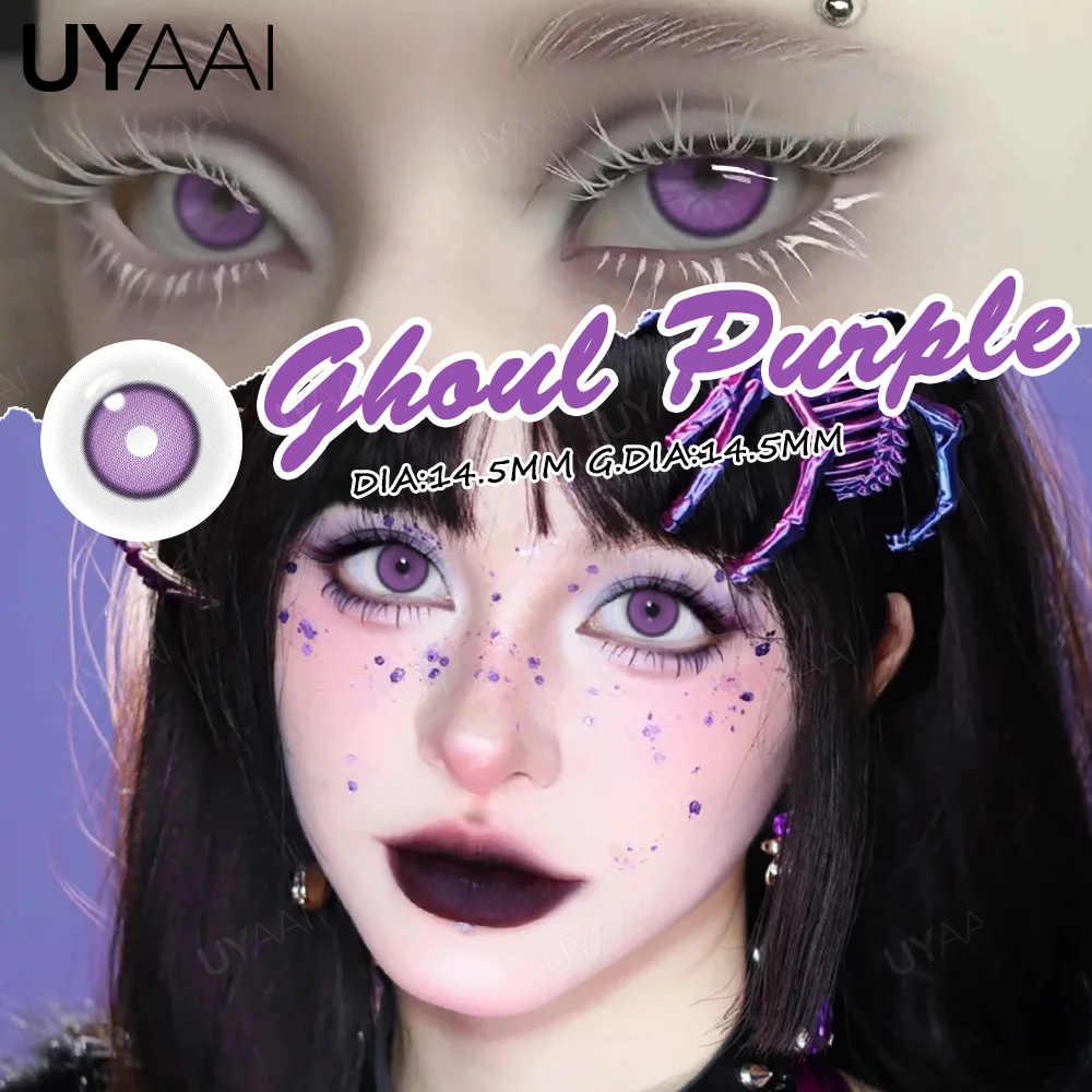 Vibrant Cosplay Color Contact Lenses - Purple, Pink & Red Collection, 14.5mm